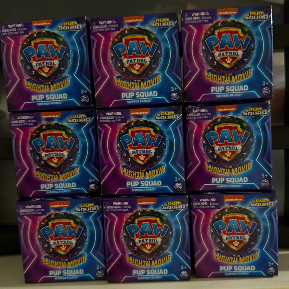 Paw Patrol Mighty Movie Pup Squad Blind Mystery Box - set of 9